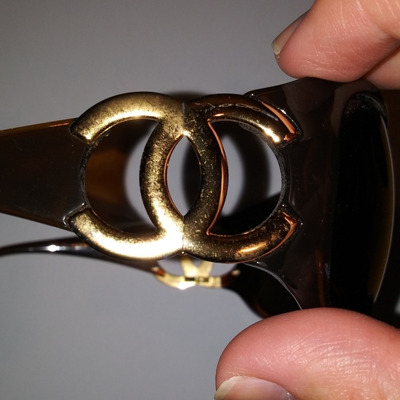 π Chanel Sunglasses 6014 C.879/73 Gold CC VINTAGE - Picture 6 of 11